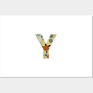 Monogram letter Y Posters and Art